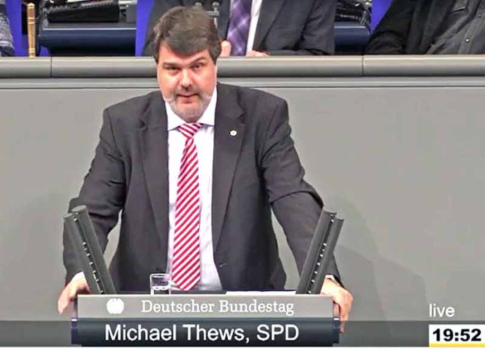 Michael Thews, Rede im Bundestag
